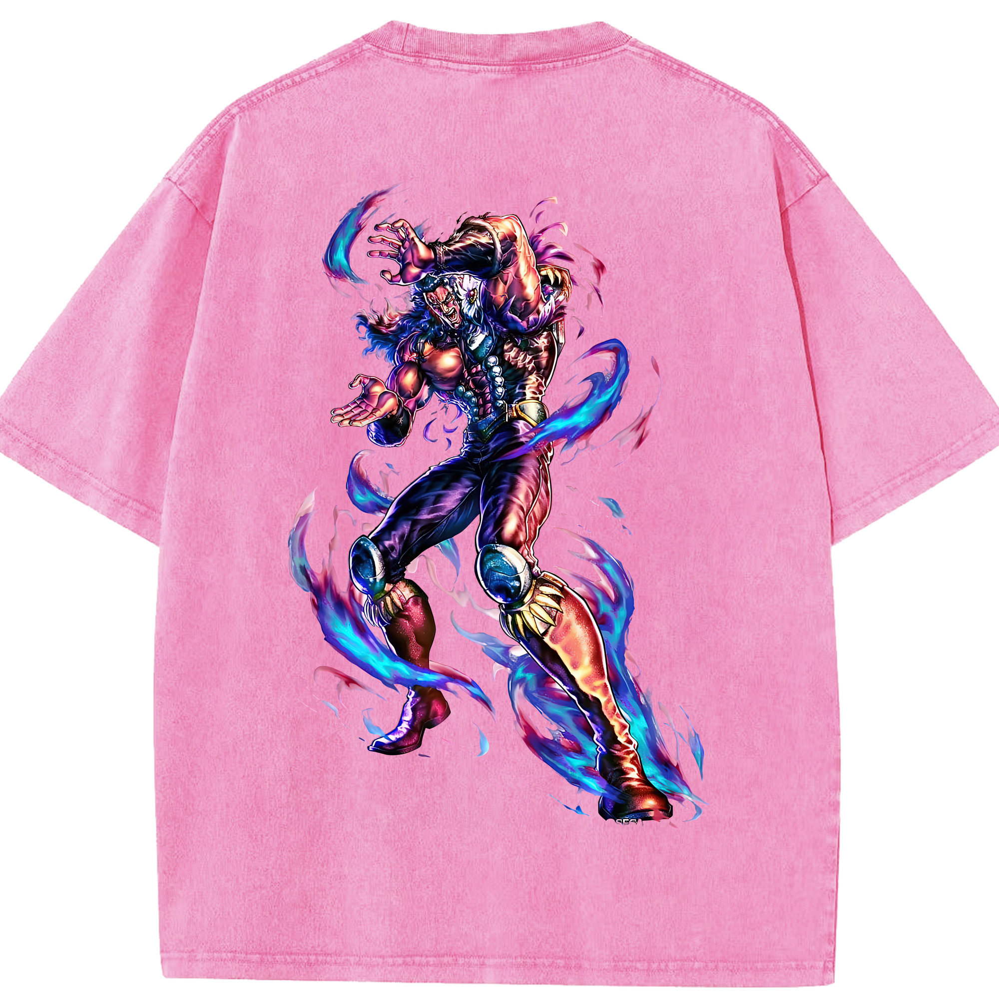 （画像用） 北斗の拳 Fist of the North Star 綿100% ヴィンテージ風 半袖Tシャツ（背面プリント）